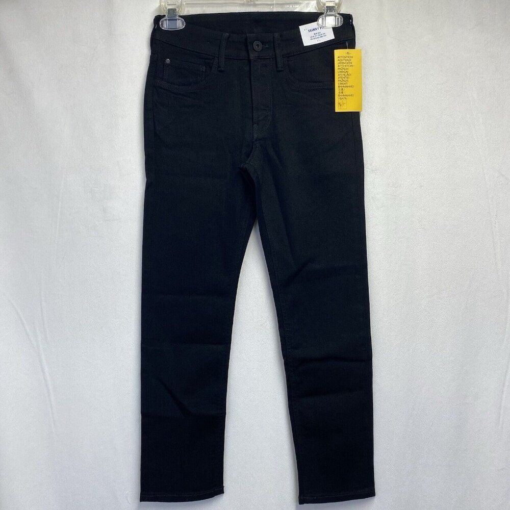H&M Skinny Fit & Denim Adjustable Waist Tabs Mid-Rise Jeans Girls 8-9Y Black New